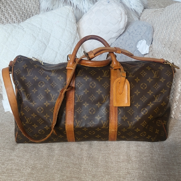 LOUIS VUITTON Monogram Keepall Bandouliere 50 Boston Bag..w/COA.. - Picture 1 of 16